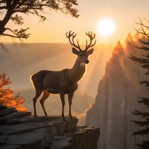 deer-standing-top-cliff-side-with-trees-sun-rising-up-background_851826-3075 deer-standing-top-cliff-side-with-trees-sun-rising-up-background_851826-3075